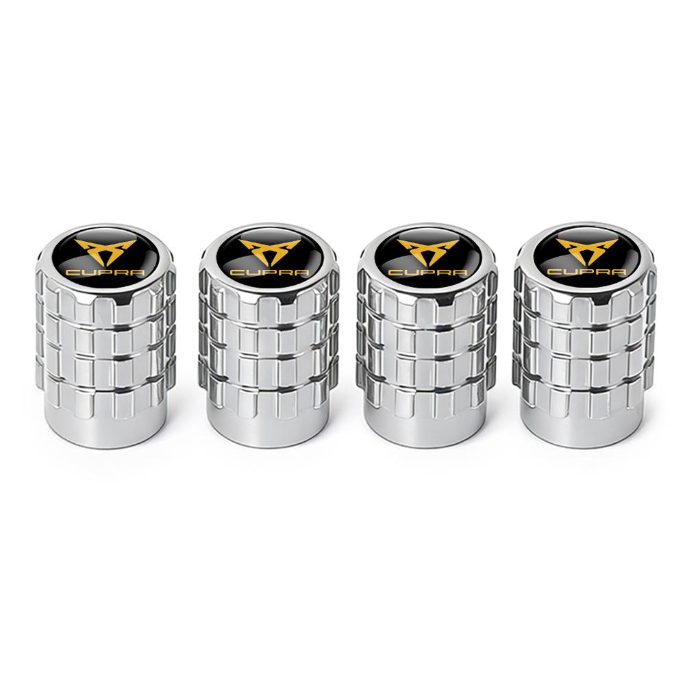 wzbn2 Car Emblem Wheel Tire Valve Caps Tyre Air Stem Cover Accessories For SEAT Ibiza Leon e-Racer Formentor Cupra Ateca FR Arona Exeo