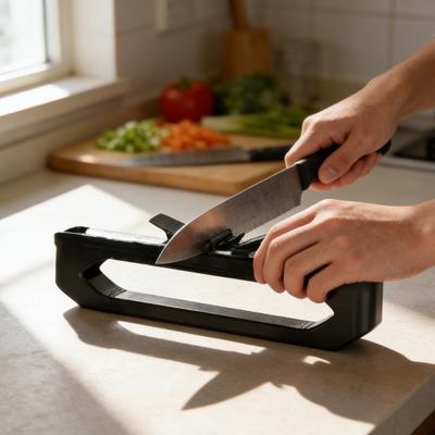 Affûteur de couteaux 1/2 pièces, multi-lames, facile à utiliser, sans huile, outil d'affûtage à l'eau, affûteur de lames de cuisine portable