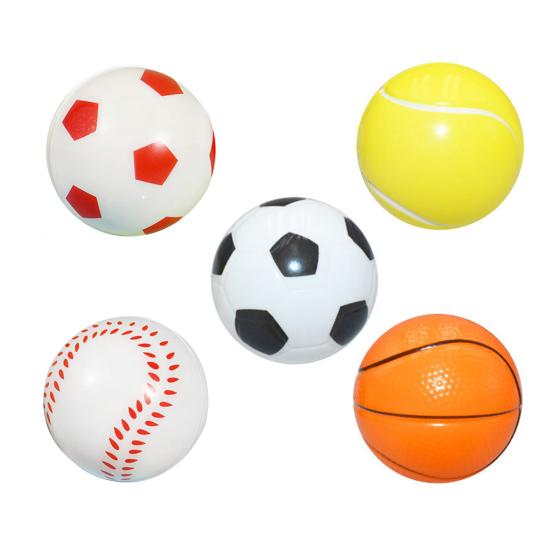 6Pcs Mini Sports Stress Ball Anxiety Relief Small Foam Football Baseball Basketball Tennis Soccer Kids Elastic Ball Fidget Sensory Toy