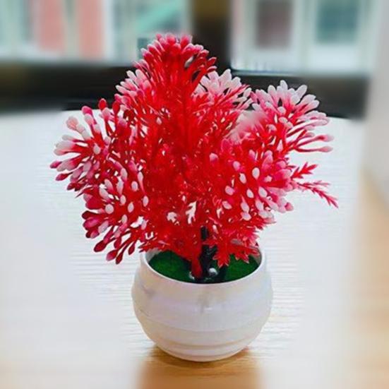 Artificial Plant Pot Orchid Desktop Potted Wedding Valentines Day Gift Ornaments Plastic Garden Imitation Flower Pot for Home Decoration