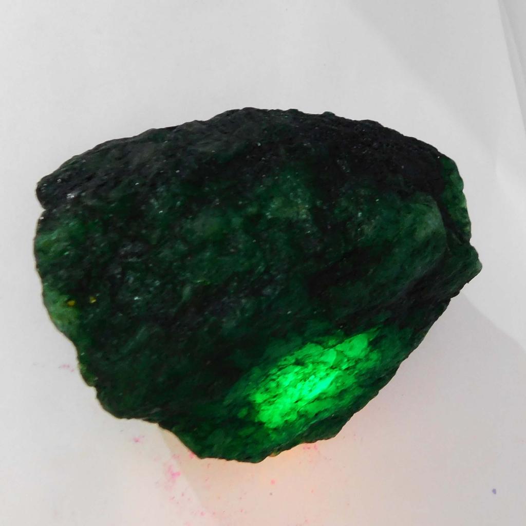 1035 Ct Natural Green Emerald Huge Rough Earth Mined CERTIFIED Loose Gemstone AZ-180