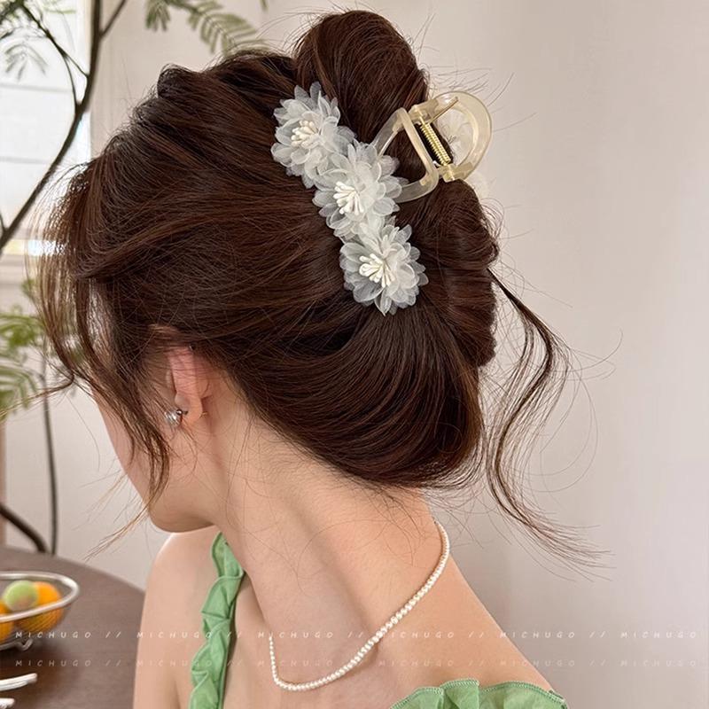 Early Spring Accessories:  Flower GrabbersSweet and Cute Shark Clips Versatile Hair Accessories