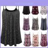 Elegant Women's Summer Strappy Tops Cami Dress In Floral Print For Beach Outings