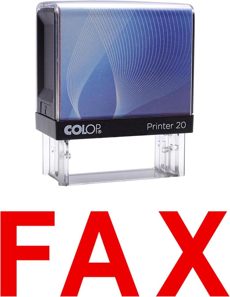 FAX Self Inking Rubber Stamp Custom Colop Office Stationary P20 Mini Stamper