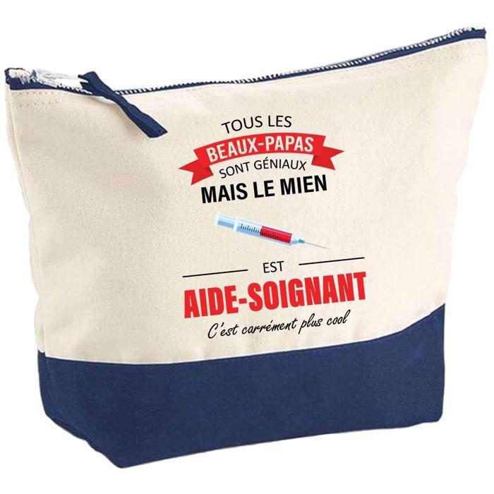 Trousse de maquillage - PLANETEE - Beau-Papa Aide Soignant - Grand format - Coton - Impression HD
