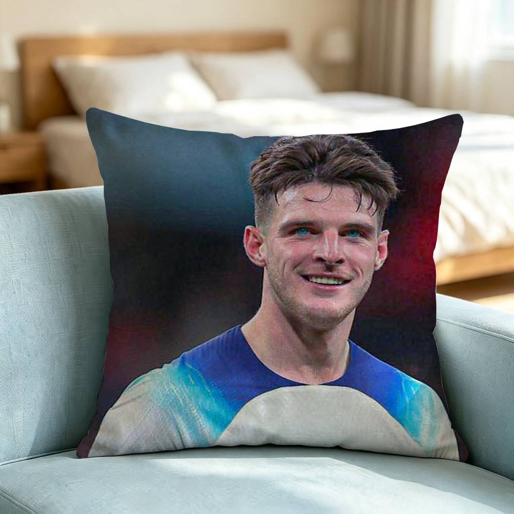 Declan R-Rice Fooyball Sport-S Square Double-Sided printed Pillow Case Bedroom Bedside Pillow Sofa Cushion Cover Gift