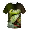 3D Print Animal Snake Sport Quick-dry Breathable Men T-shirt Outdoor Street Cosplay Party Short Sleeve