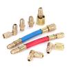 8pcs Set Air Conditioning Refrigeration R 12A C Connector Adapter Hoses R134A R12
