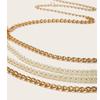 New European and American Jewelry Accessories Pearl Metal Handmade Waist Chain Chain