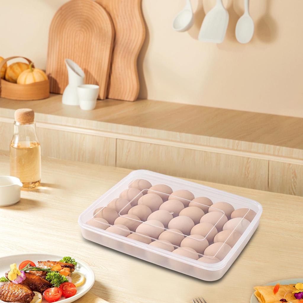 Refrigerator Egg Storage Box Eggs Tray Carrier for Pantry Camping Cabinet
