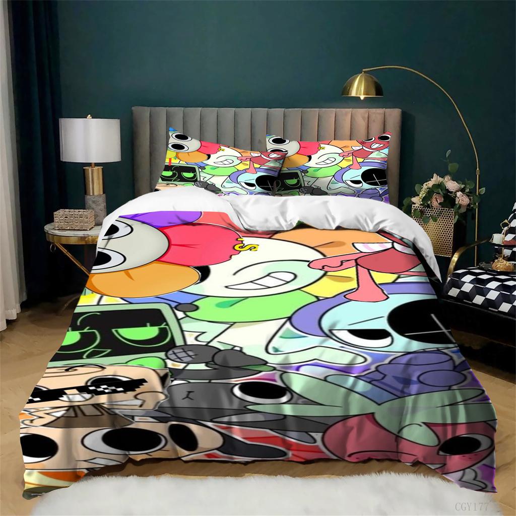 Dan-dy's World Duvet Cover Set 3 Pieces All Season Lightweight Bedding Set Soft Comfortable Quilt Cover with Zipper