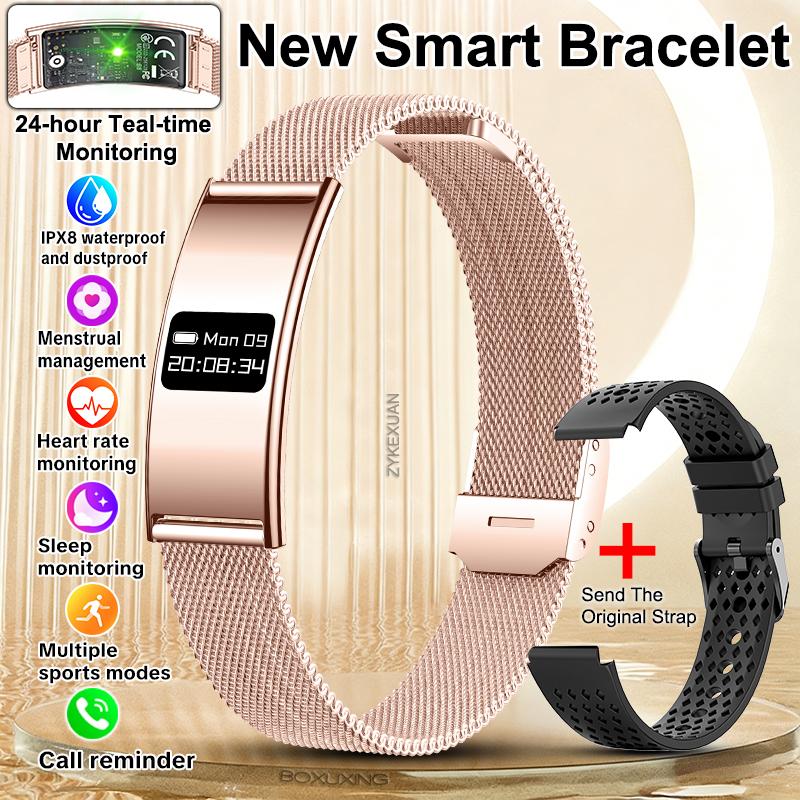 Fashion Women Smart Bracelet Heart Rate Sports Fitness Tracker 10ATM Waterproof Pedometer Call Reminder Smartwatch Men  New