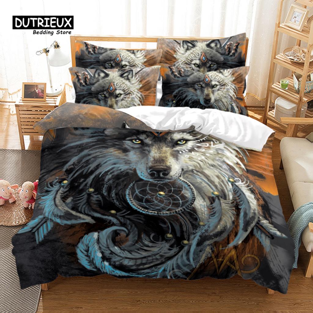 

Постельное белье Белый тигр, Комплект пододеяльников 3 шт., Мягкий удобный дышащий пододеяльник, Для декора спальни, гостевой комнаты EU single(135x200cm)