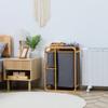 Laundry Basket Made of Bamboo, 3 Removable Baskets 50 cm x 32 cm x 69.7 cm Natural Gray