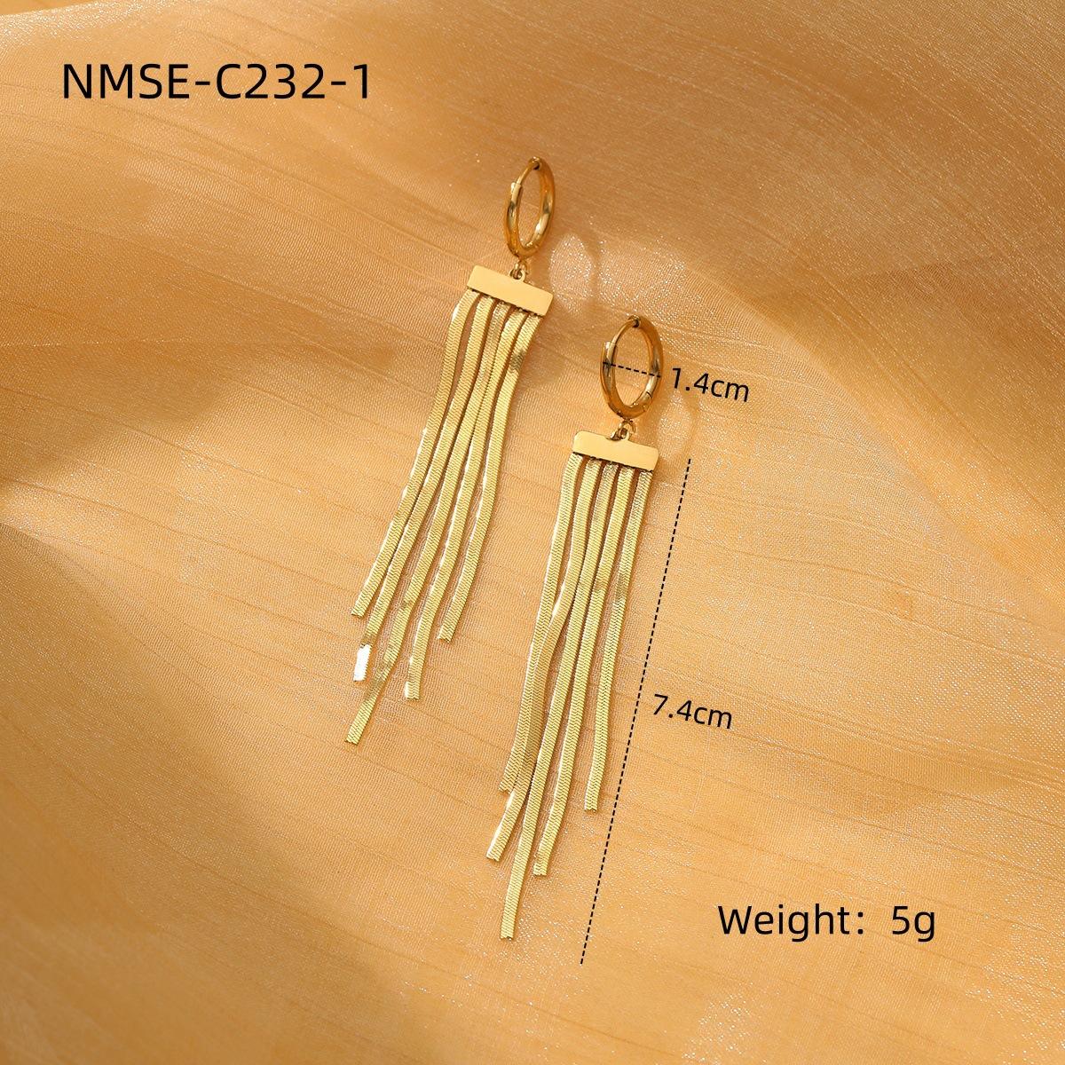 GEMCHIC Women s Long Tassel Earrings for Women Gold Plated Stainless Steel Fashion Drop Dangle Jewelry