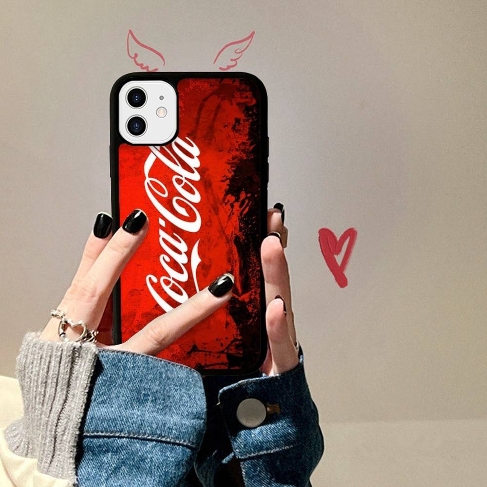 

Brand C-Coca Logo C-Cola Phone Case For Iphone 11 12 13 14 15 Pro Max 17 16 Plus Hard PC+TPU Back Cover iPhone 15 pro