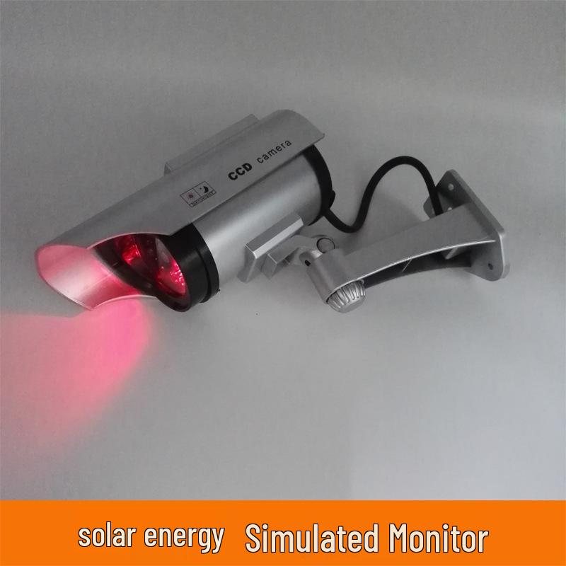 Solar-Powered Fake Surveillance Camera with Flashing Light