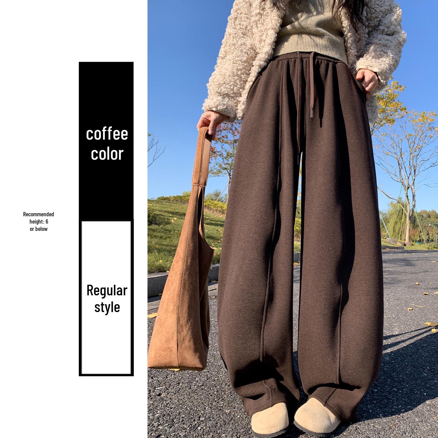 

Women s Light Gray Korean Draping Scythe Pants - High Waist, Slimming, Wide Leg, Straight Leg Sports Pants for Spring and Autumn XL