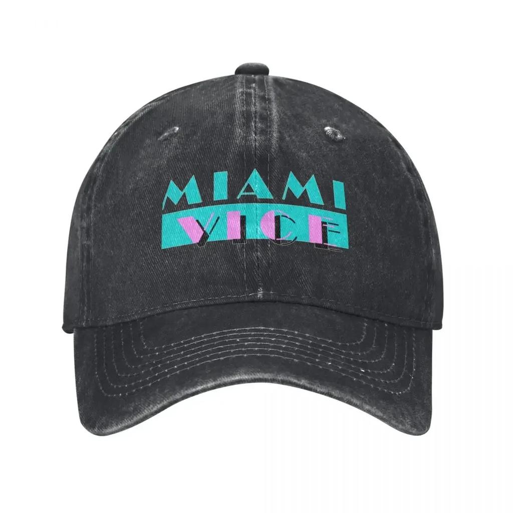 Miami Vice - Tv Shows - Side Baseball Cap Wild Ball Hat Golf Hat Sunscreen Bobble Hat Ladies Men's