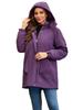 Winter Abnehmbare Winddichte Warme Wanderjacke Damen Lässiger Wasserdichter Shell-Mantel Baumwolljacke