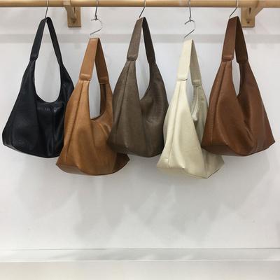 New Fashionable Soft Leather Handbag Multifunctional Casual Shoulder Bag Large Capacity High-quality Women's Simple Underarm Bag