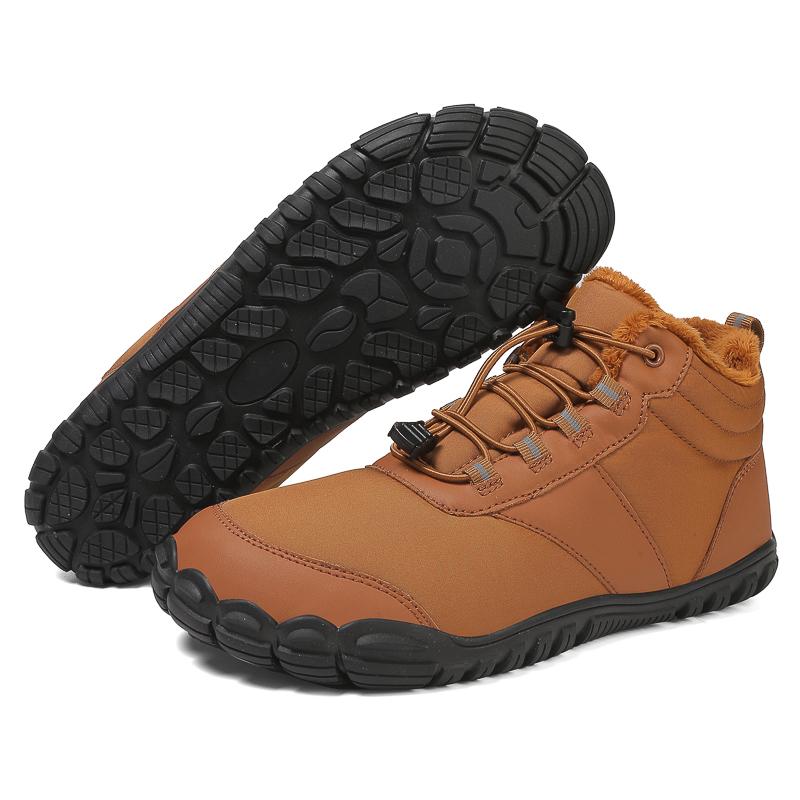 Men High-top Cotton Shoes Unisex Winter Plush Snow Boots Non-slip Women Outdoor Hiking Sneakers Wear-resistant Casual Walking Shoes