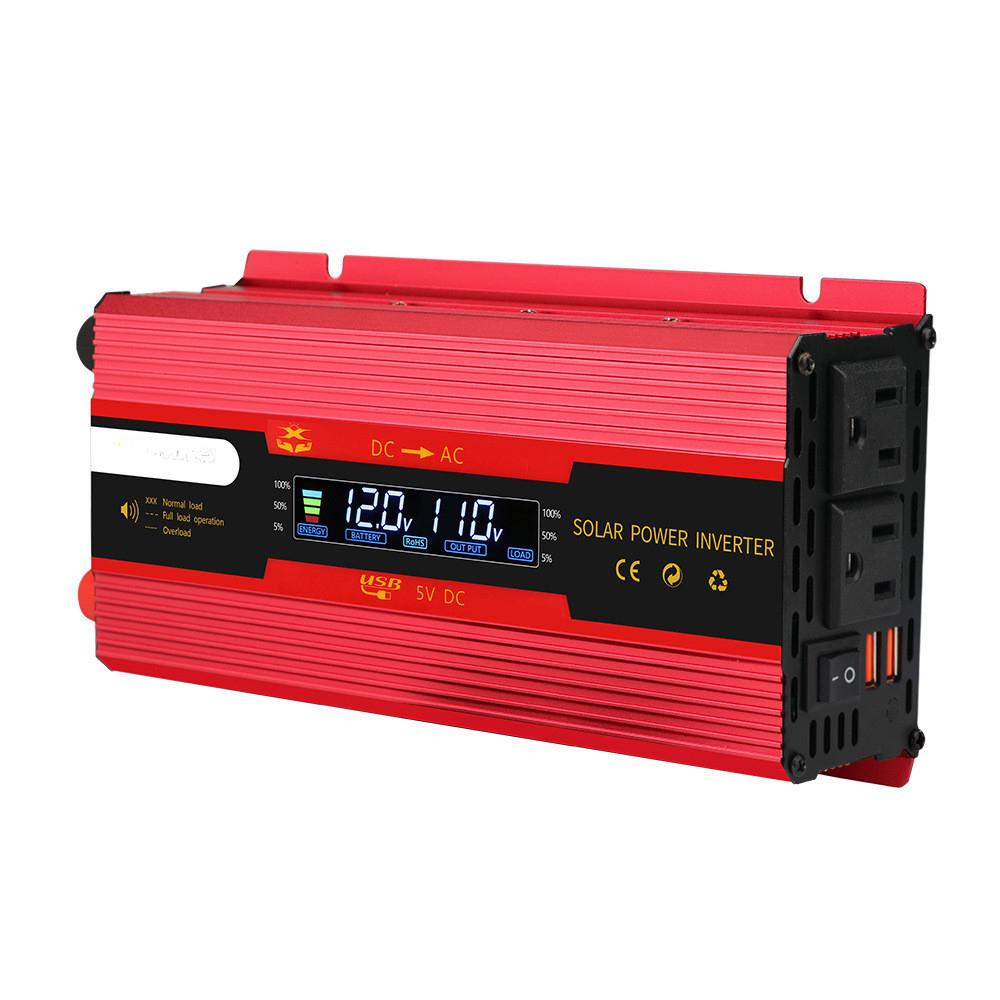 Solar Power Converter LED Intelligent Digital Display Voltage Transformer High power Portable Car Inverter