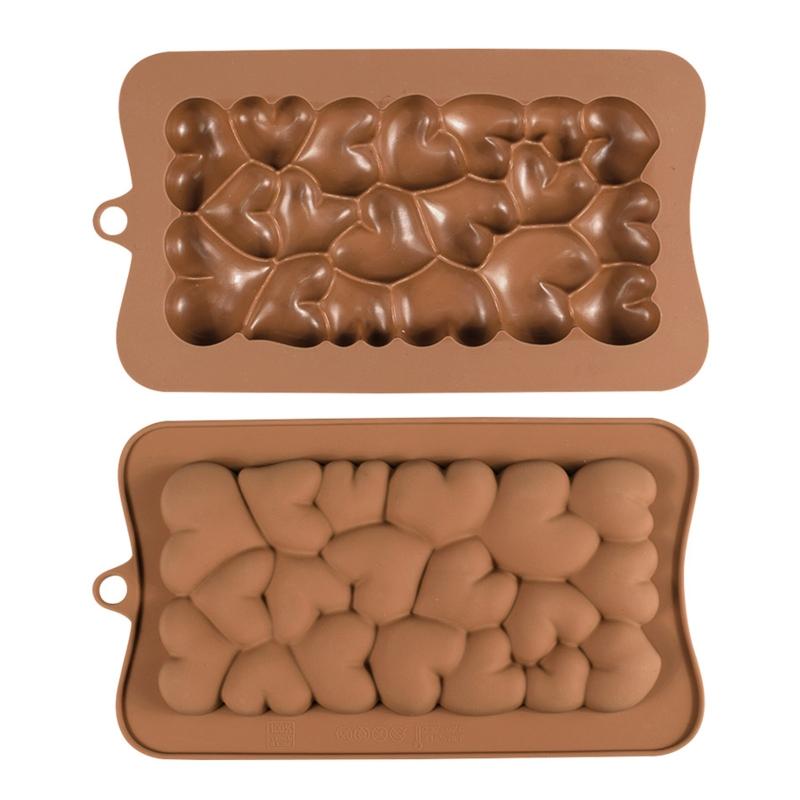 DIY Handmade Silicone Fondant Mold Heart Pattern Chocolate Shape Candy Sugar Craft Paste Mold DIY Candle Resin Crafts