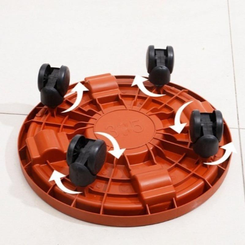 Removable Plant Stand Flower Pot Tray With Universal Wheel Heavy Rolling Flower Pot Rack Indoor And Outdoor Balcony
