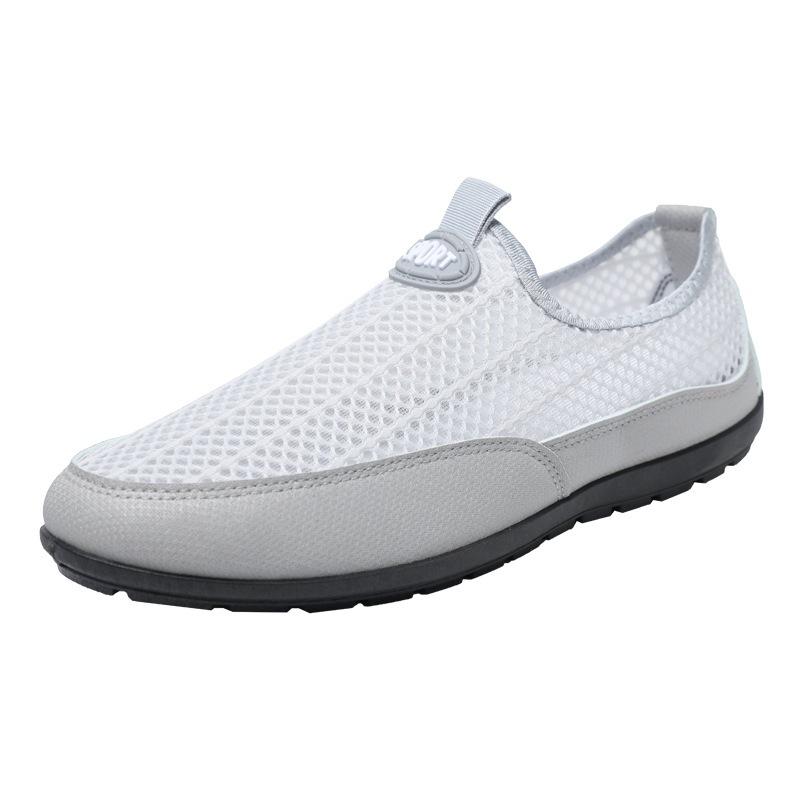 Foreign Trade Net Shoes Men's Summer Fashion Breathable Light Casual Shoes Mesh Doudou Shoes One Pedal Men's Shoes