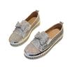 Flat-bottomed Thick-soled Single Shoes Women's Spring New One-pedal Colored Rhinestone Bow Student Lazy Casual Shoes