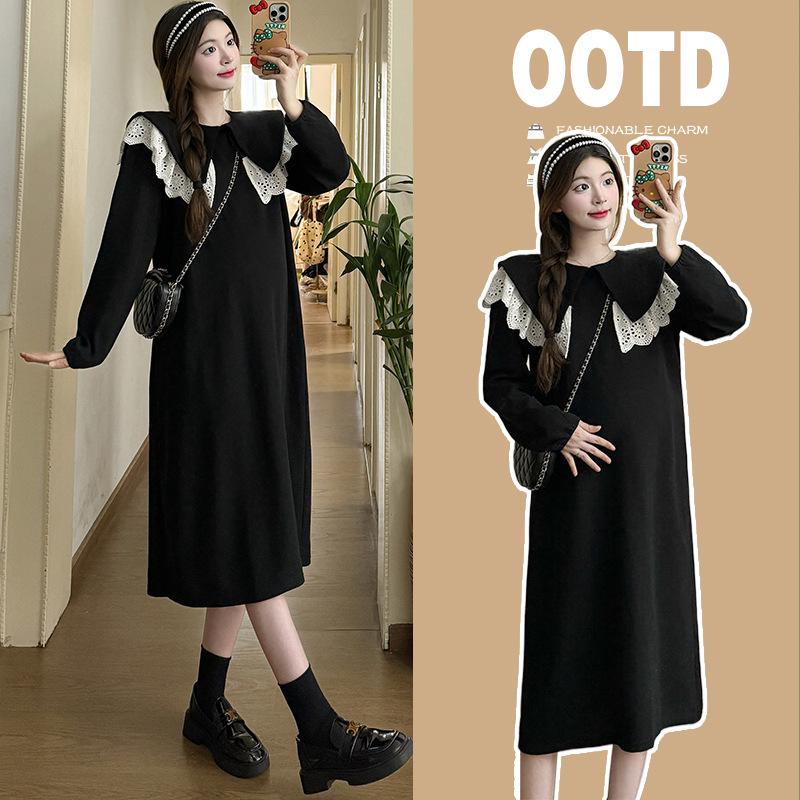 

2026 Spring Lace Ruffle Doll Collar Hoodie Dress - Stylish Fairy Design M