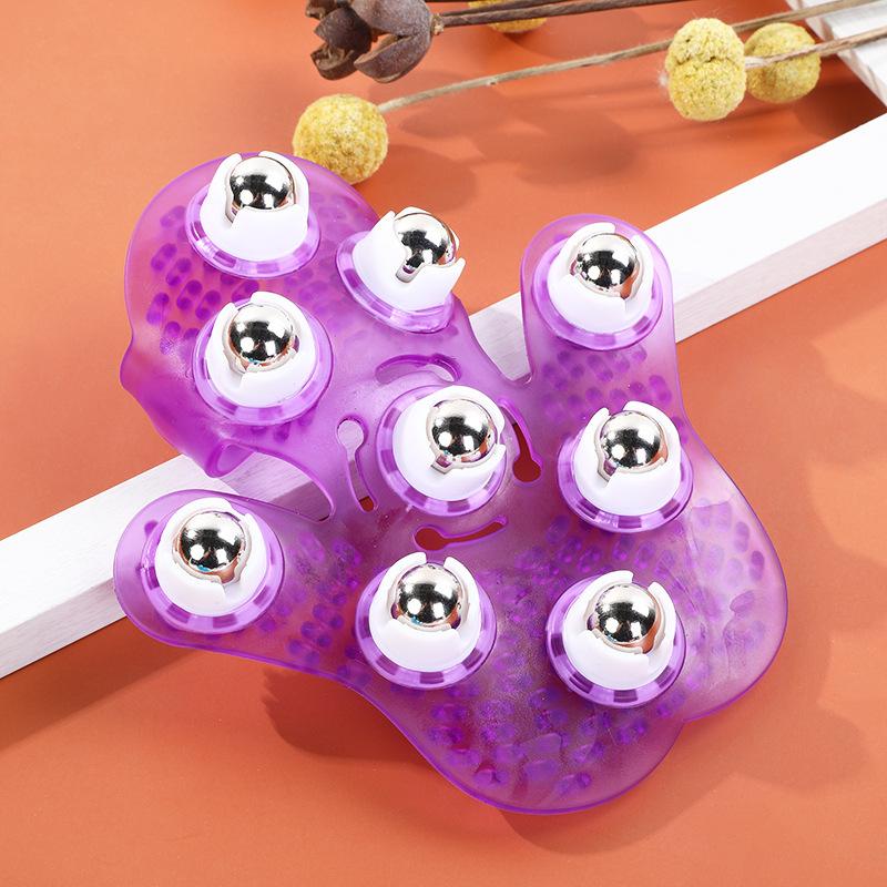 1Pc Roller Ball Body Massage Glove Muscle Pain Relief Relax Anti-Cellulite Massager for Hand Neck Back Shoulder Buttocks Health Care