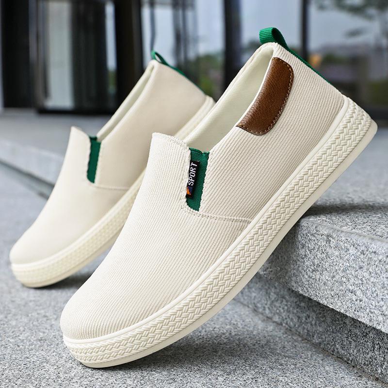 Men's Shoes Casual Shoes New Simple Old Beijing Cloth Shoes Breathable Shallow Mouth Shoes Flat Canvas Single Shoes Soft Baseplate Shoes