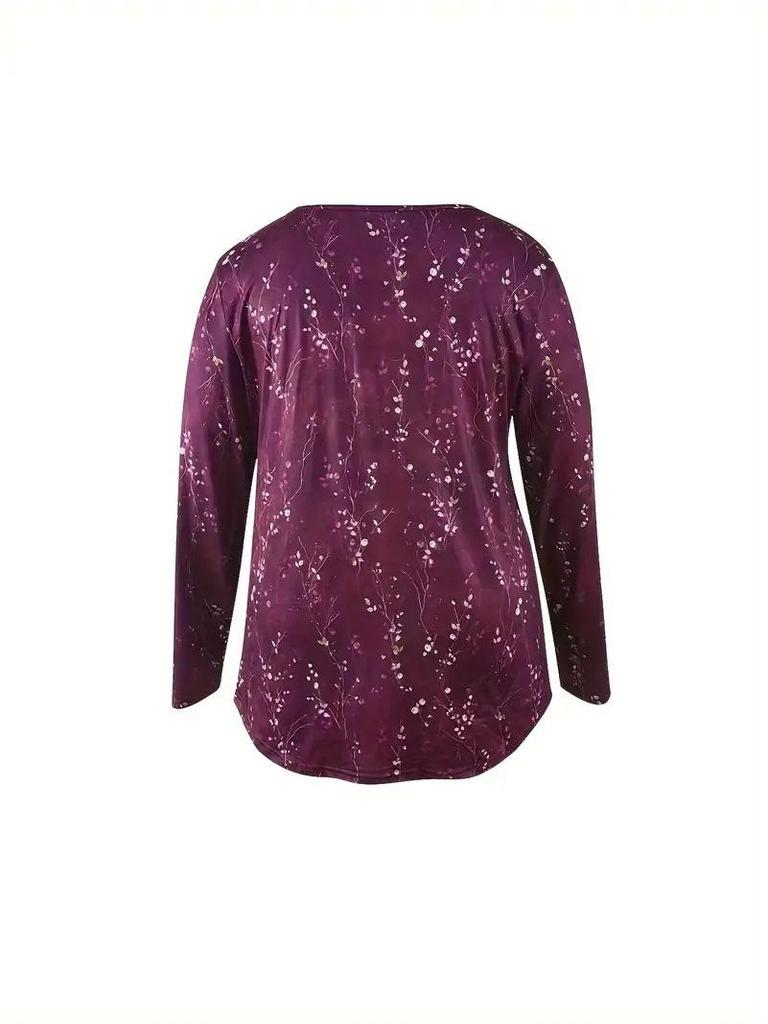 European & American Elegant Plus Size Buttoned Top for Women - Spring/Autumn Fashion