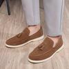 Suede Leather Loafers Luxury Mens Casual Shoes Business Shoes Soft Male Driving Shoe Comfortable Moccasins Plus Size Men Shoes