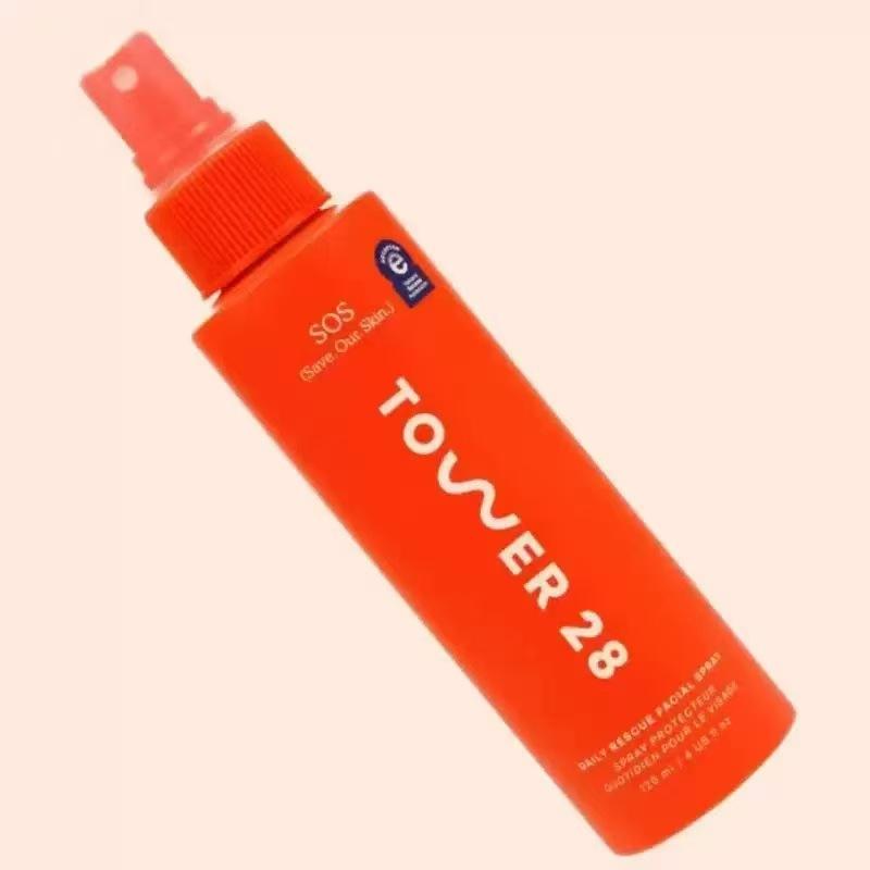 Tower 28 SOS Daily Rescue Facial Spray Toner for Sensitive Skin, Soothing Barrier, 120ml