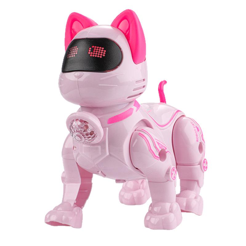 Cross-Border Electric Walking & Singing Robot Cat Toy with Lights for Kids