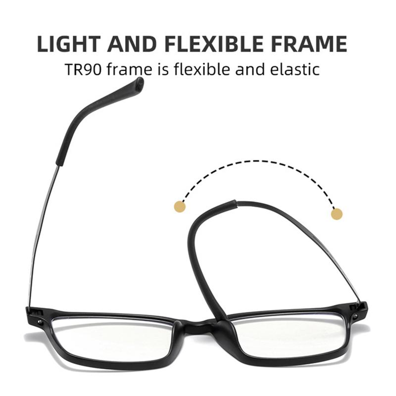 Reading Glasses Men Women Titanium Alloy TR90 Anti-Blue Light Full Frame Computer Spectacles Diopter +1.0 +1.5 +2.0 +2.5 To +4.0