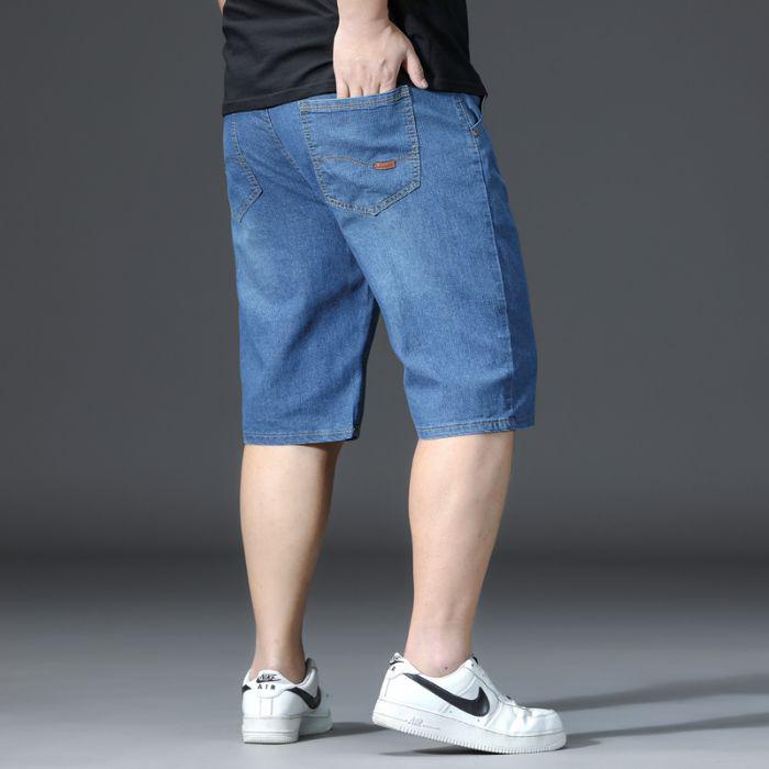 

Мужские джинсовые шорты свободного кроя с широкими штанинами на весну и лето 33