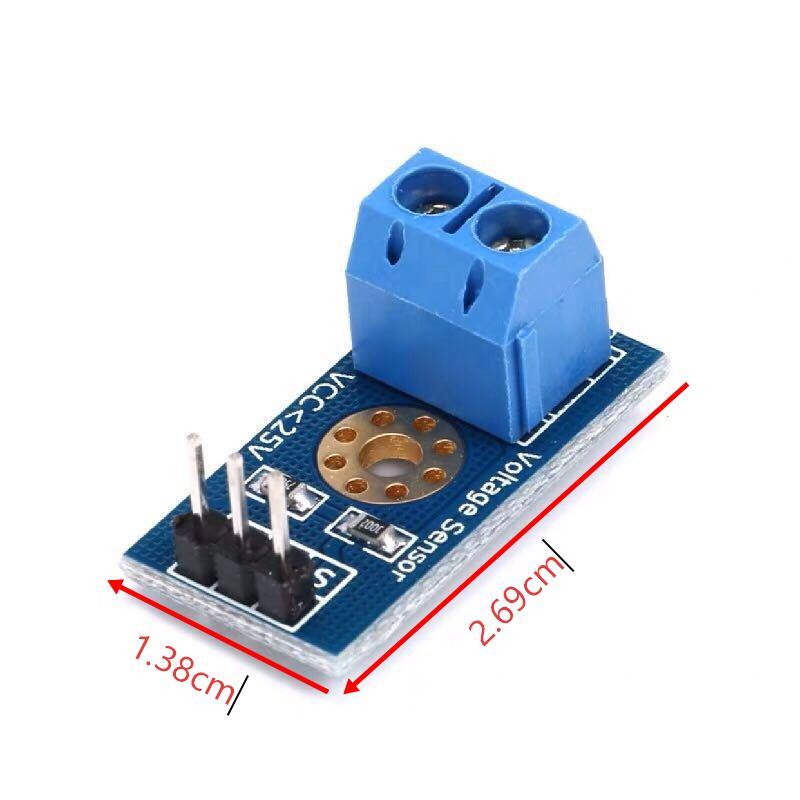 1/5/12Pcs Voltage Sensor Module Dc 0 25V Voltage Detection Board Terminal Block For Electronic Diy Projects