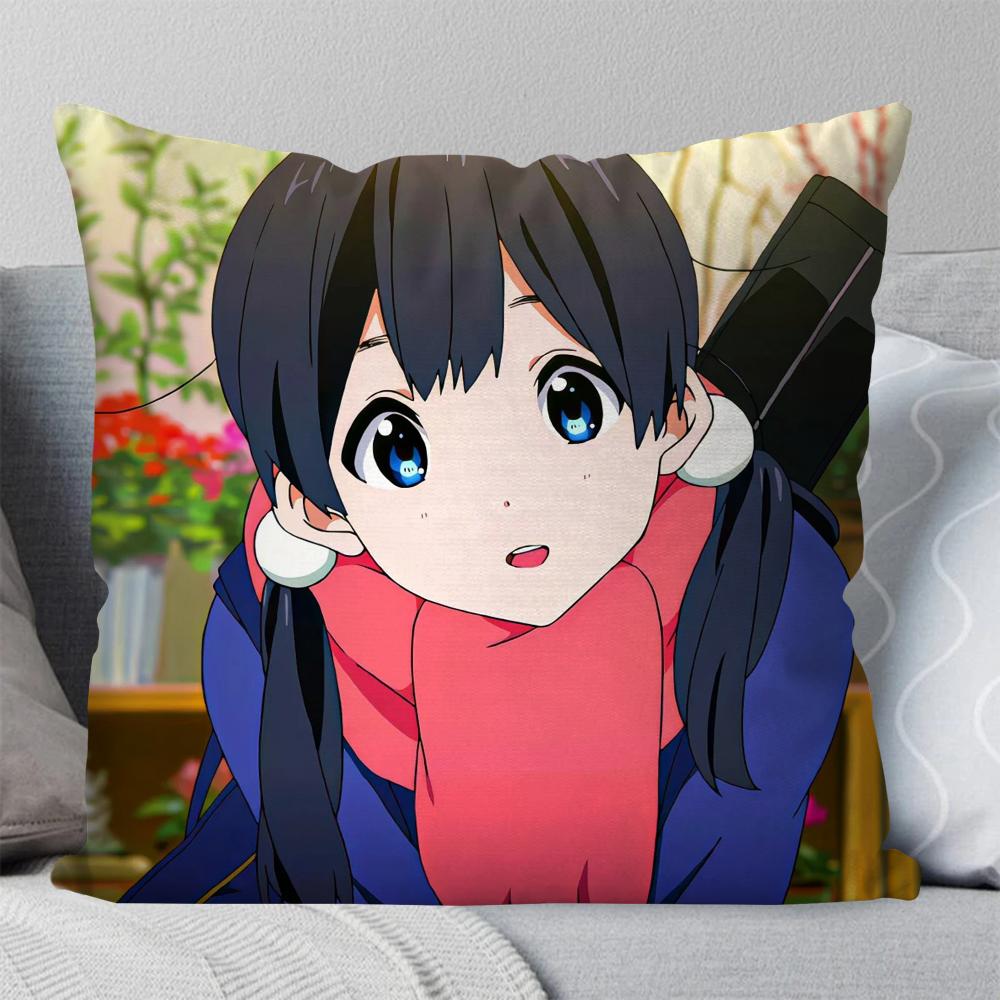 Kitashirakawa Tamako Animation Tamako Market Kissenbezug Quadratisches Kissen Schlafzimmer Sofa Freizeitwagen Wohnzimmer Heimdekoration 40X40