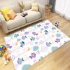 Cartoon Bear Rabbit Fish Paw Prints Carpet Mat Moon Clouds Stars Kids Rug for Living Room Bedroom Home Decoration Home Rug