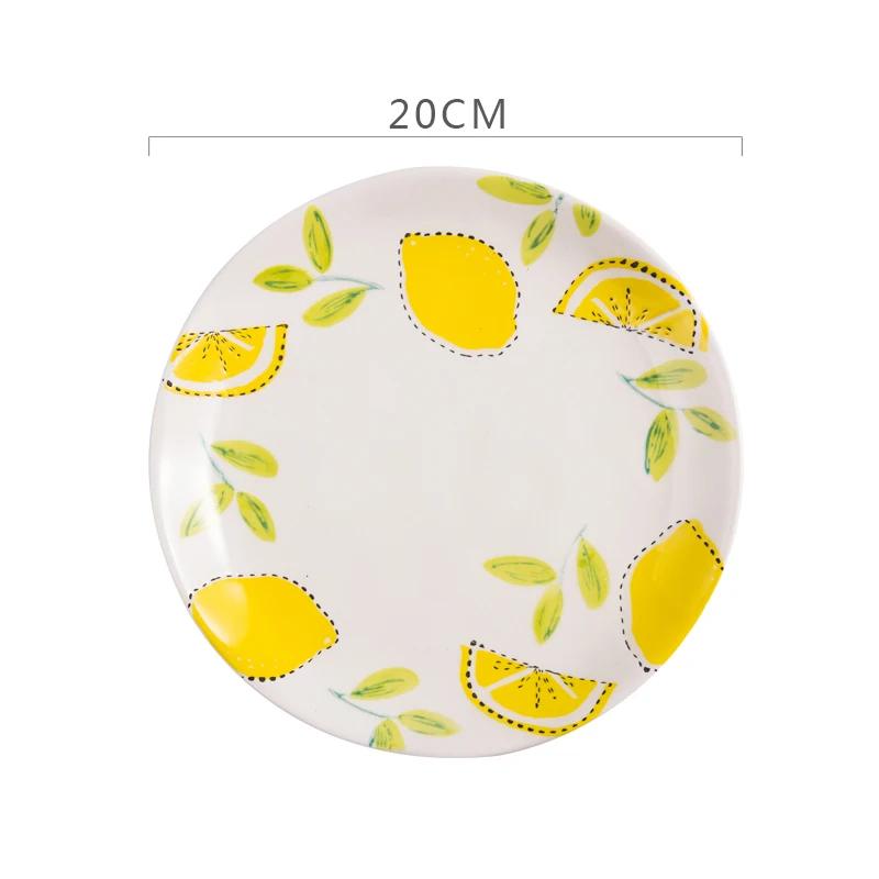 Creative Circular Ceramic Plates Restaurant Steak Plates Delicious Household Dishes Deep Soup Plate Exquisite Tableware