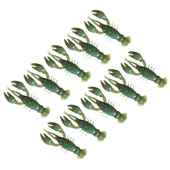 10Pcs/Pack 2.2g/5cm Soft Shrimp Lure Vivid PVC Plastic Strong Flexible Shrimp Bait for Saltwater