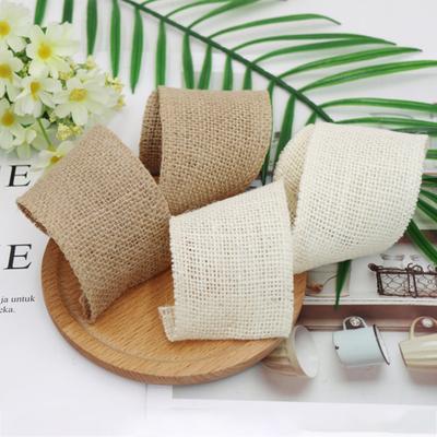 2m Rustic Natural Ribbon Jute Hessian Burlap Packaging Roll Sewing DIY