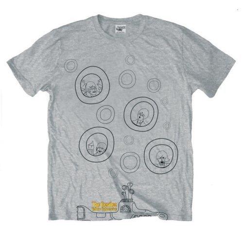 The Beatles Bubbles T-Shirt Grey New