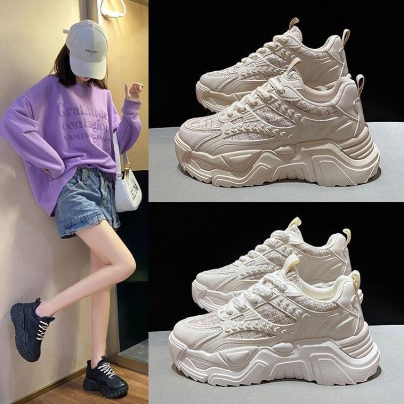 Sports women's shoes new autumn fashion single shoes casual platform shoes children running lace-up dad shoes