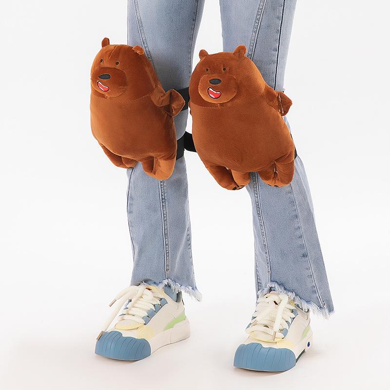 Zimní lyžařské ochranné vybavení Želva plyšová hračka Prdící polštář Měkké roztomilé hnědé medvídě Chrániče kolen Chránič kyčlí Lyžařská protipádová podložka