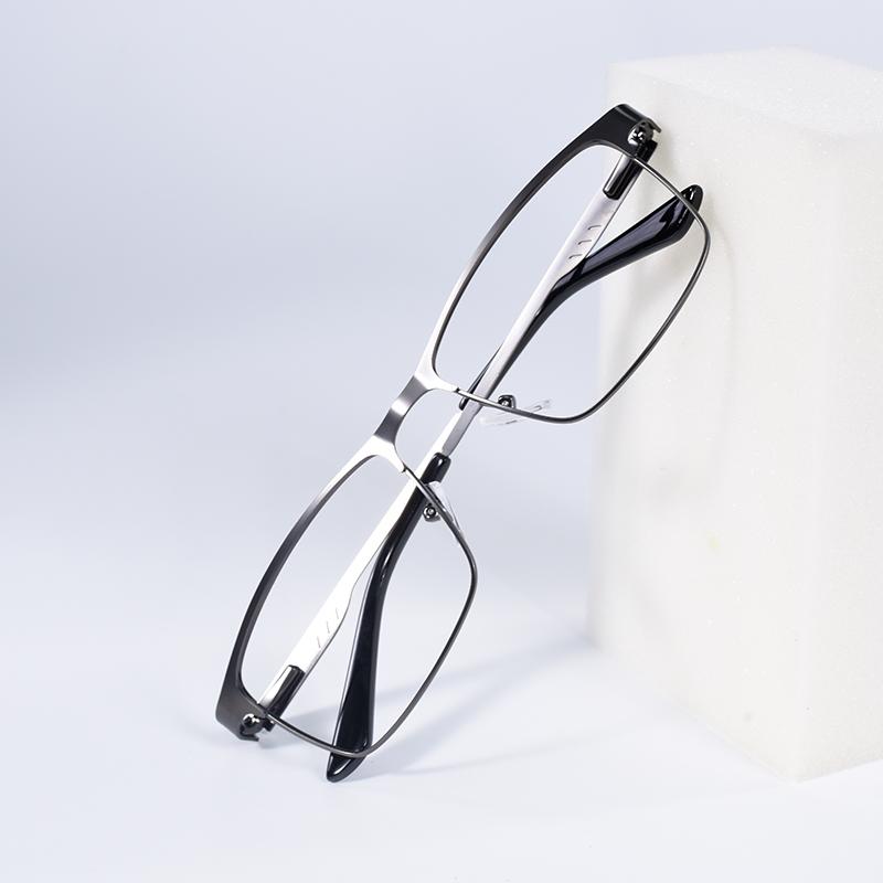 New Men Blue Light Blocking Reading Glasses For Men Metal Full Frame Readers Magnifier Presbyopia Lens Eyewear +75+100+125